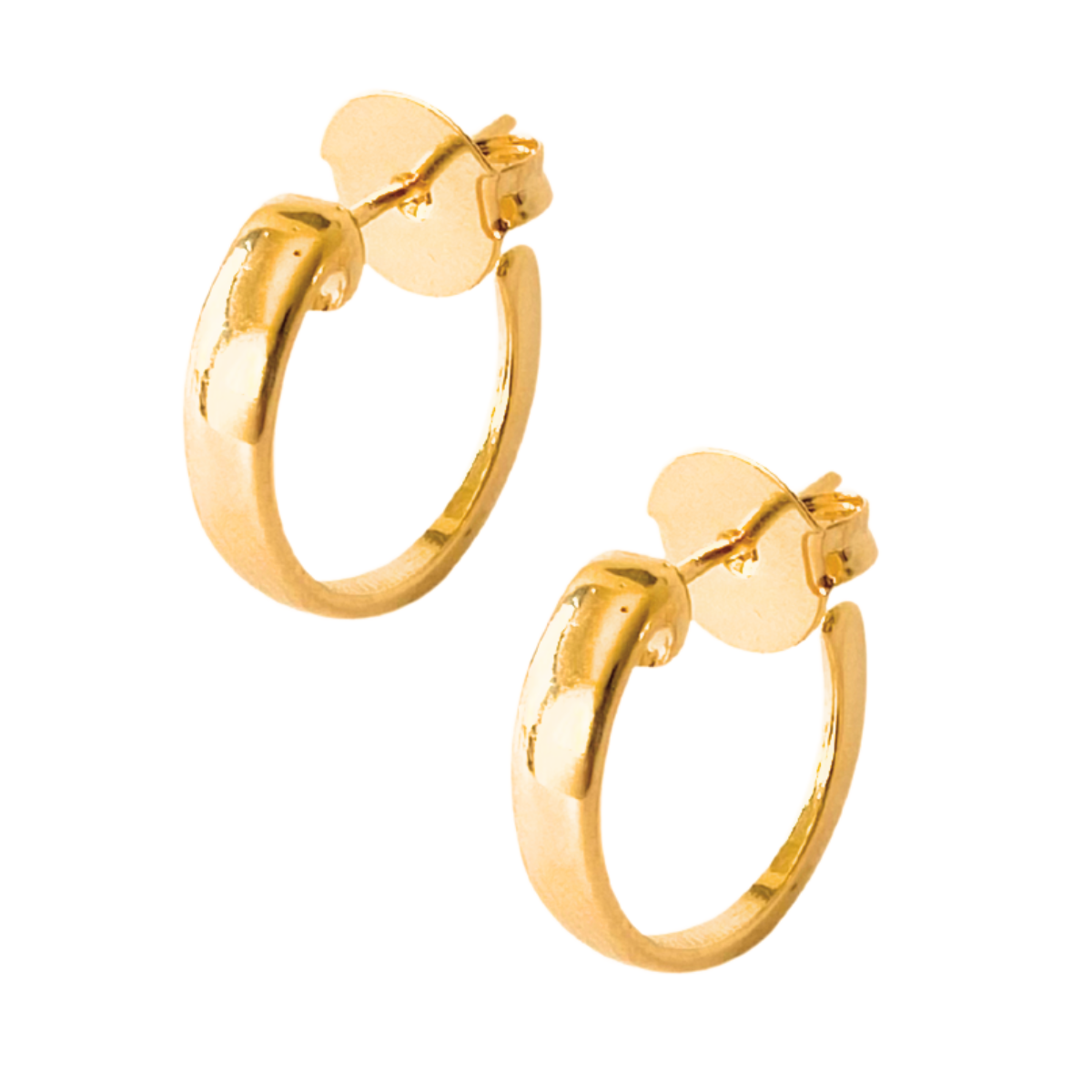 Brinco Aurora com acabamento dourado e formato clássico