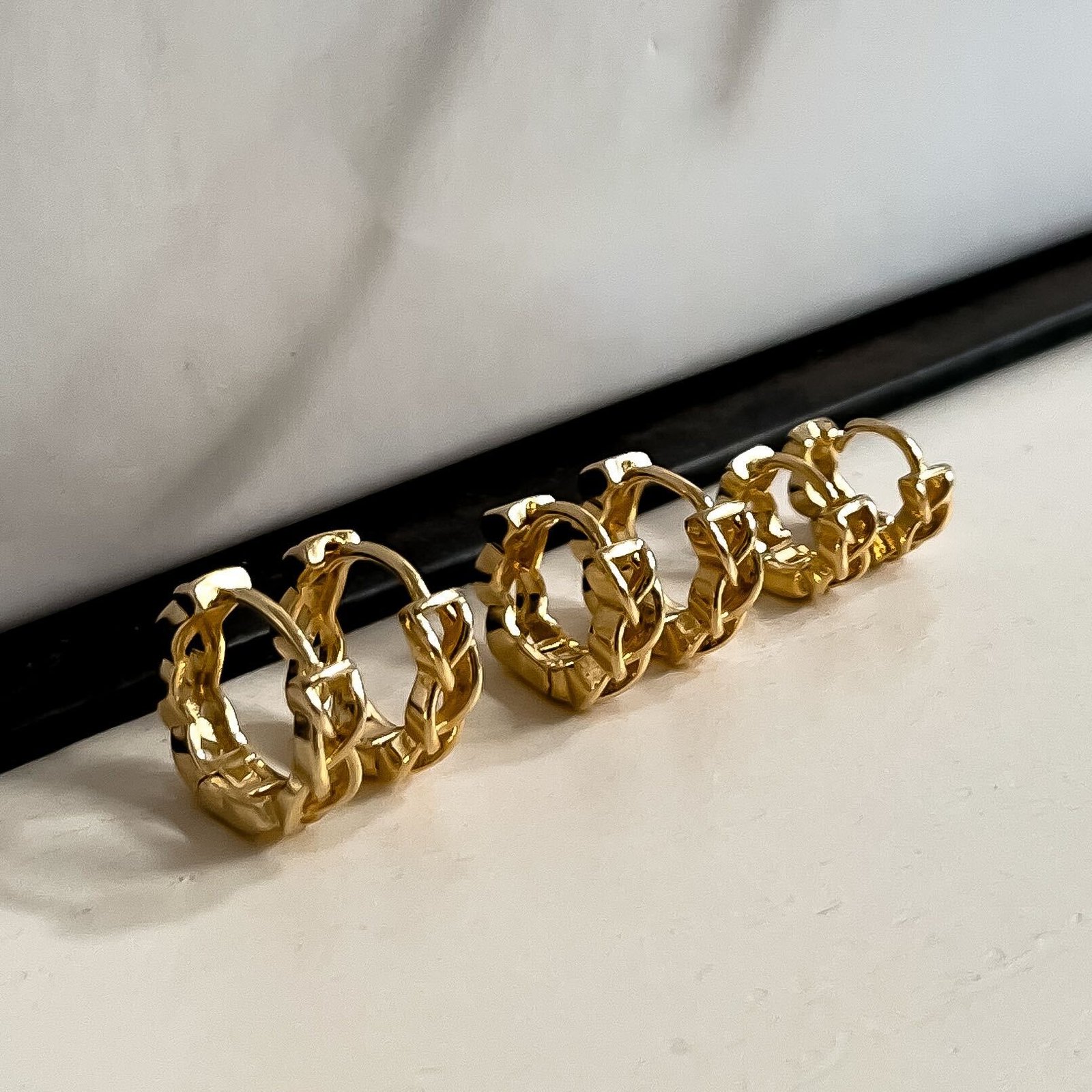 Brinco Argolas Trançadas Nexus - Imagem 3