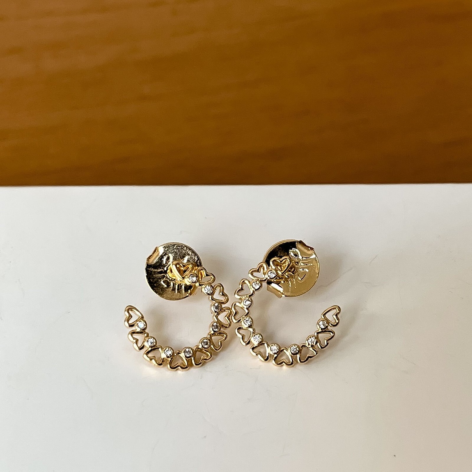 Brinco Corações com Zircônia - Imagem 5
