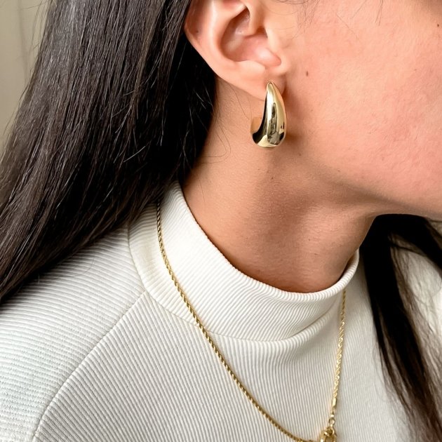 Brinco Lunar - Banhado a Ouro 18k