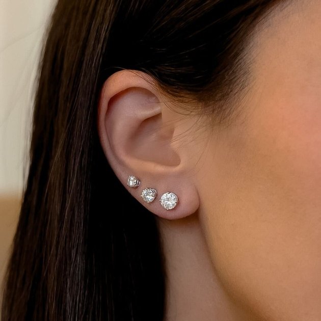 Trio de Brincos Ponto de Luz P