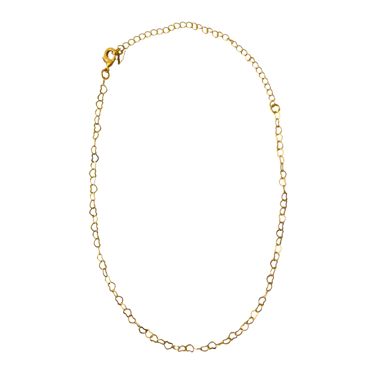 Corrente Coração com mini corações banhado a ouro 18K