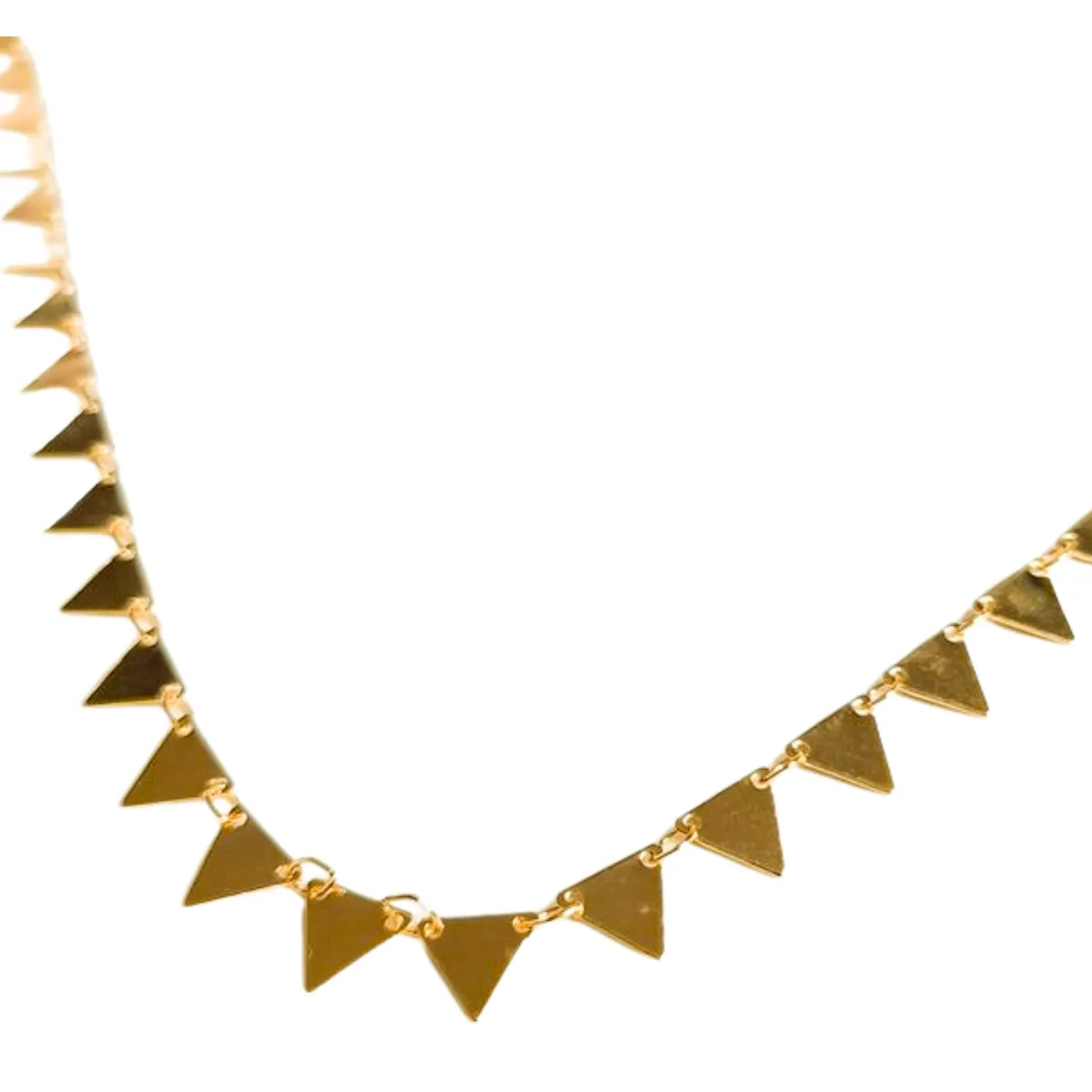 Colar Geométrico com formas triangulares douradas