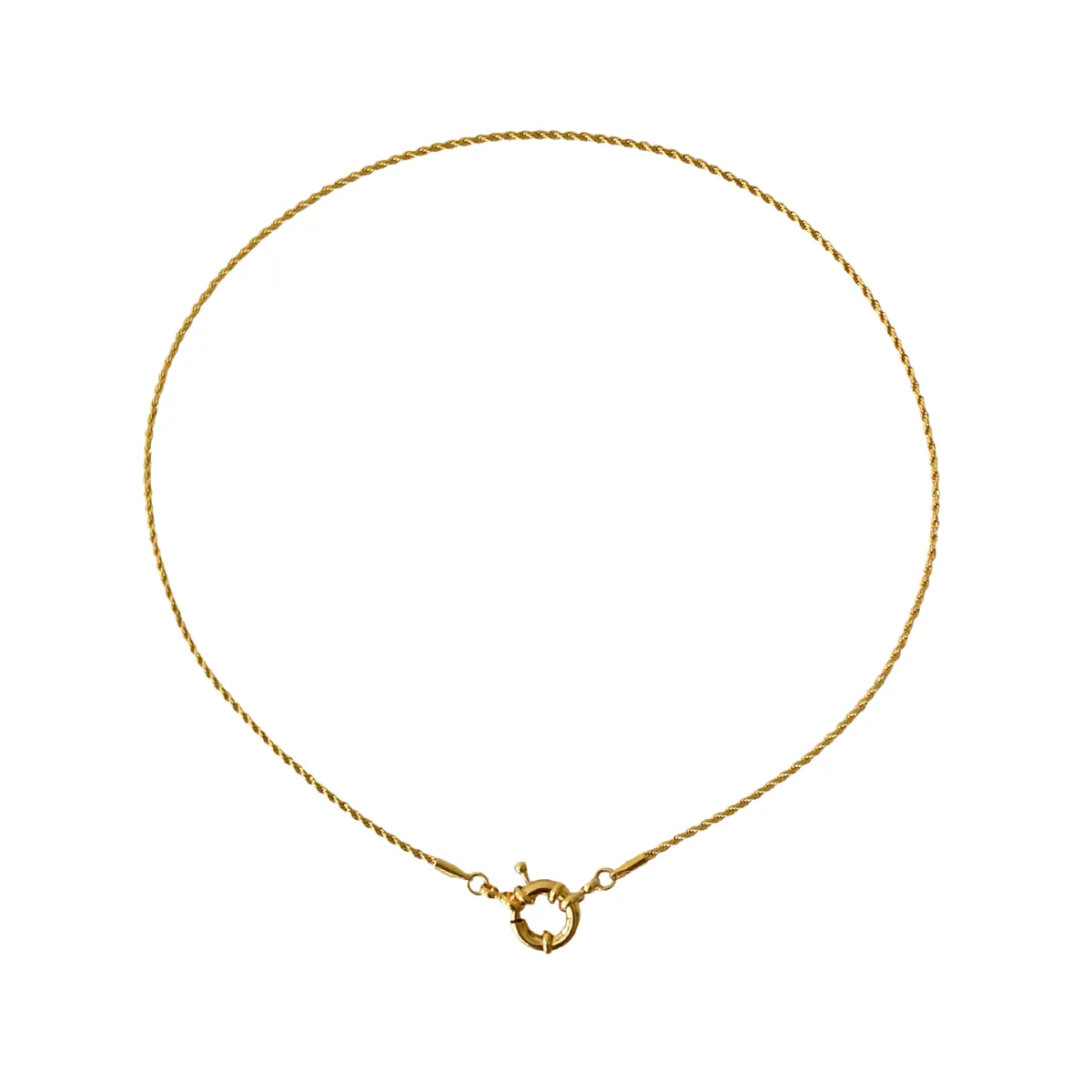 Colar Luna 02 com pingente circular e corrente dourada