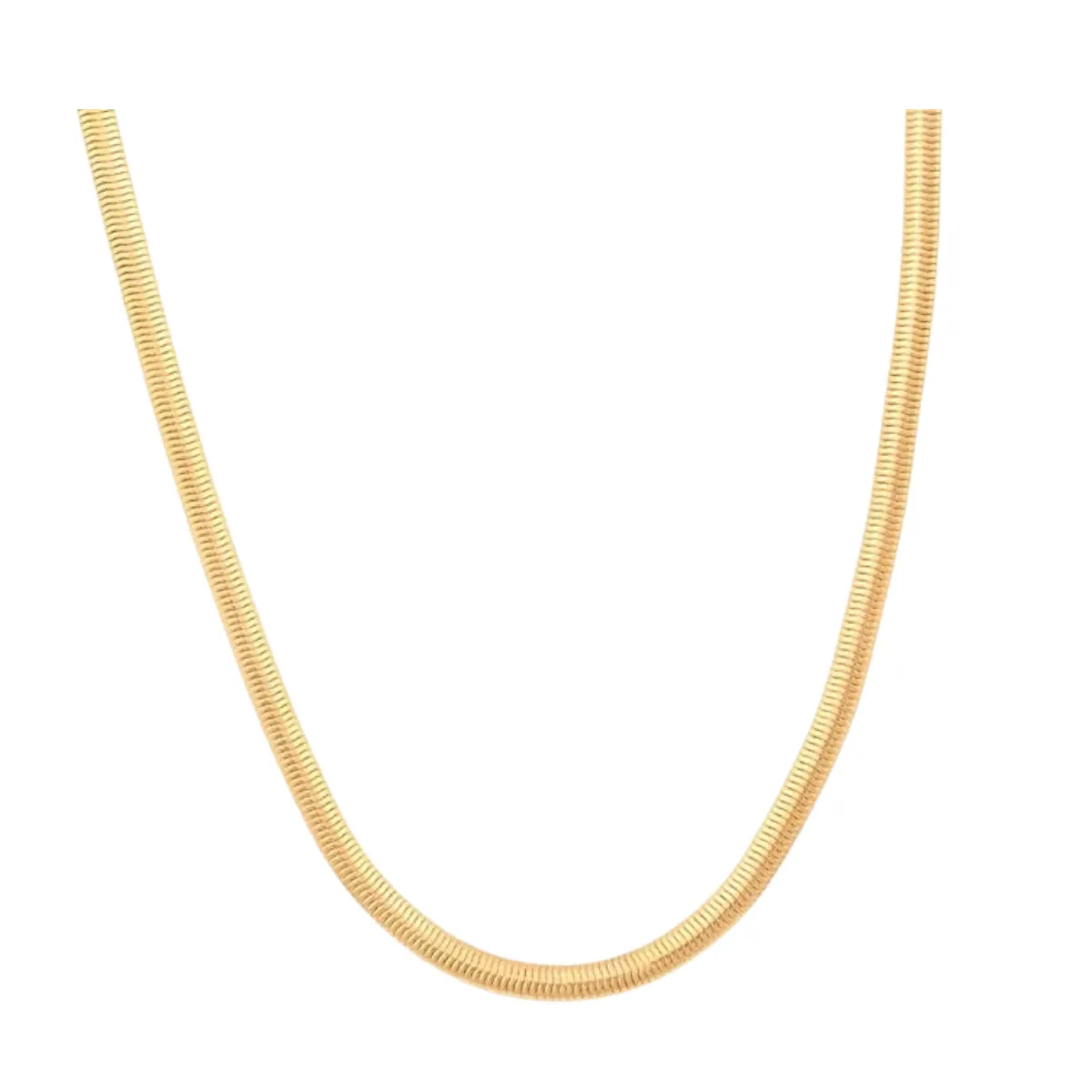 Colar Luxe 02 com corrente lisa dourada e brilho intenso